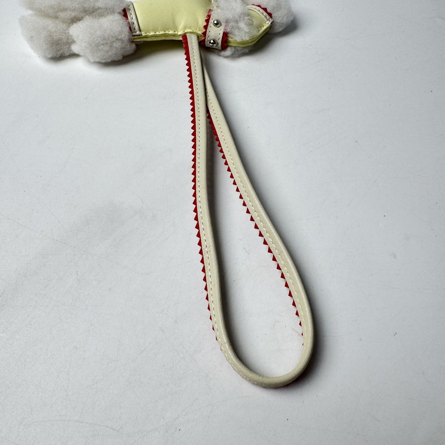 Hermes Buddy Charm Epi Jaune Milton Cles Rouge Ladieu Ecru Keychain — view 6