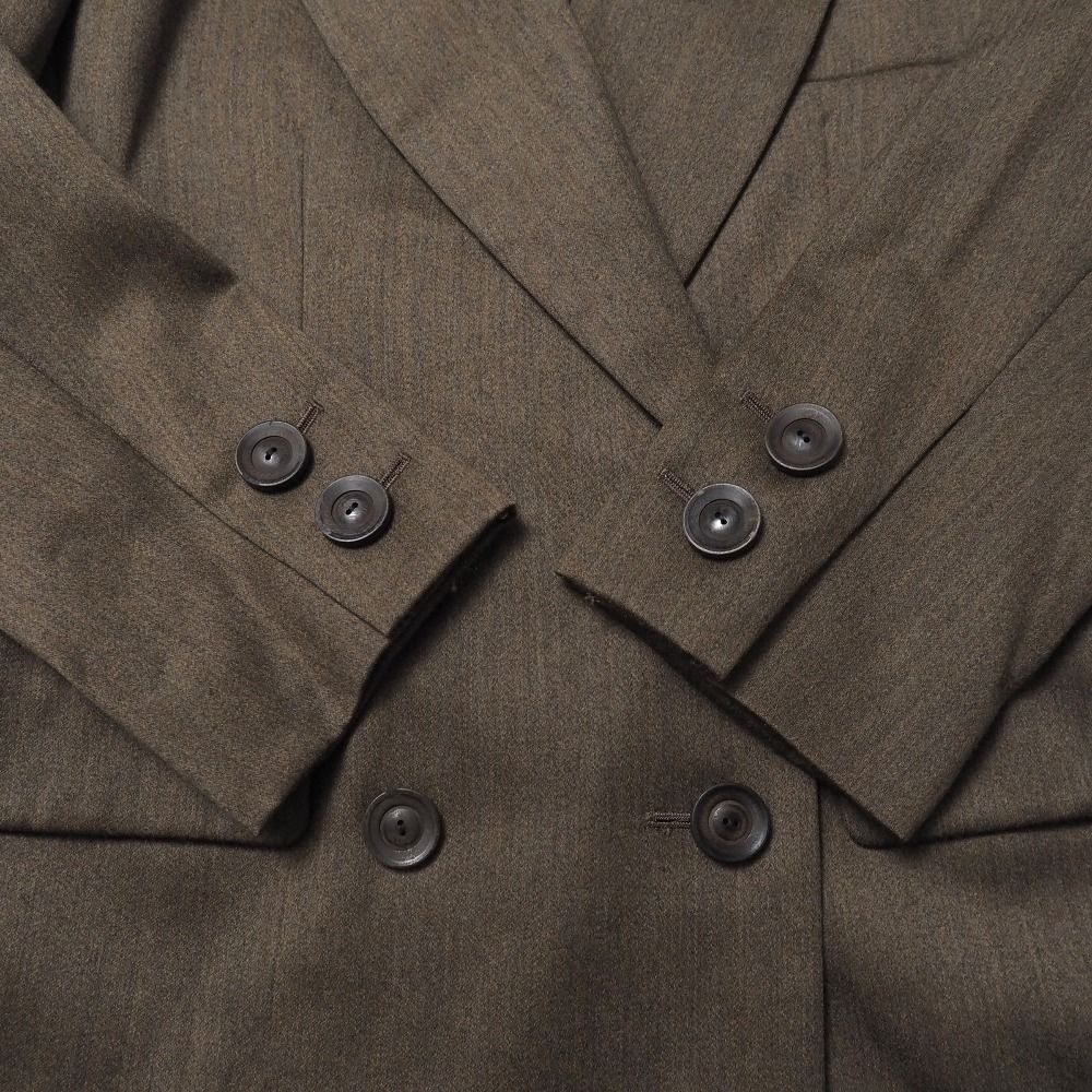 Saint Laurent Vintage Skirt Suit S Tailored Jacket Blazer Double Breasted Tuck — view 6