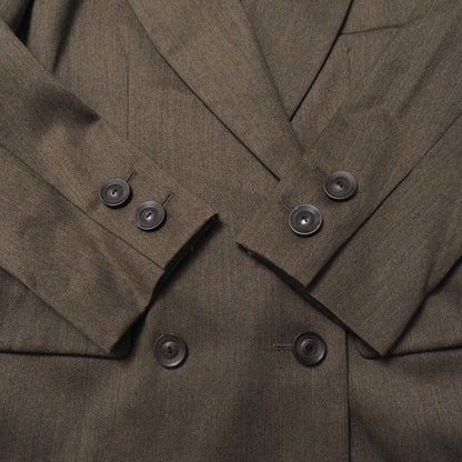 Saint Laurent Vintage Skirt Suit S Tailored Jacket Blazer Double Breasted Tuck — view 6