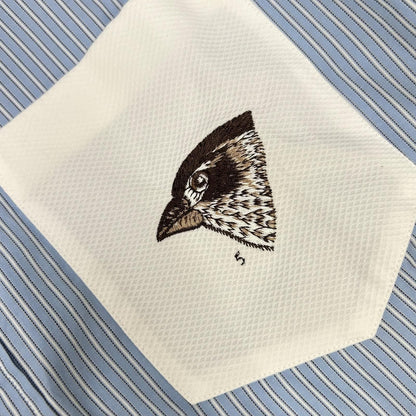 Gucci Made Lightblue Stripe embroidery Ron shirt 40 — view 9