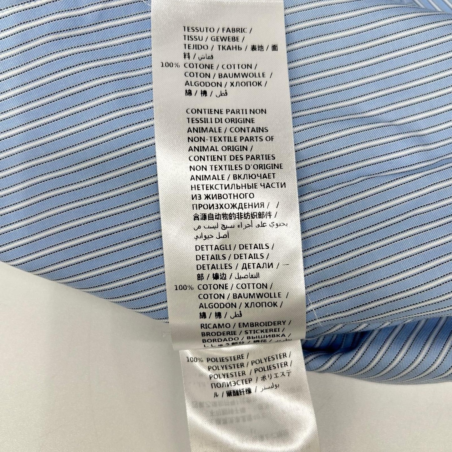 Gucci Made Lightblue Stripe embroidery Ron shirt 40 — view 7