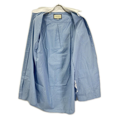 Gucci Made Lightblue Stripe embroidery Ron shirt 40 — view 3