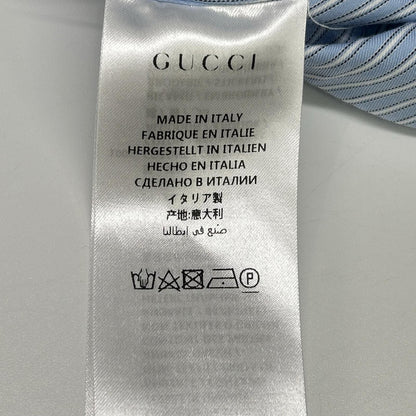 Gucci Made Lightblue Stripe embroidery Ron shirt 40 — view 5