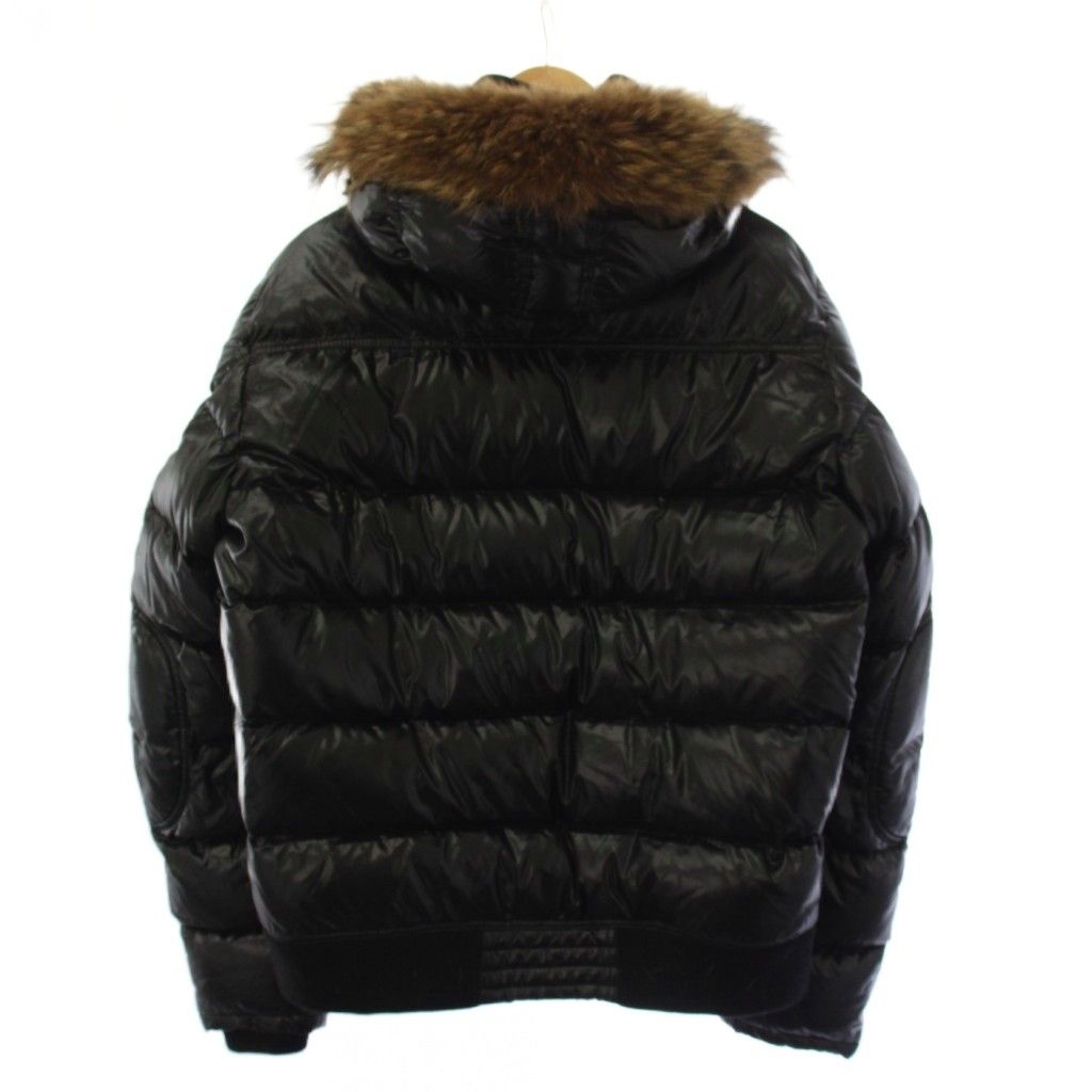 Moncler Veyle Down Jacket Hoodie Coyote Fur 4 Black — view 2