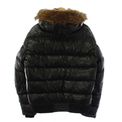 Moncler Veyle Down Jacket Hoodie Coyote Fur 4 Black — view 2