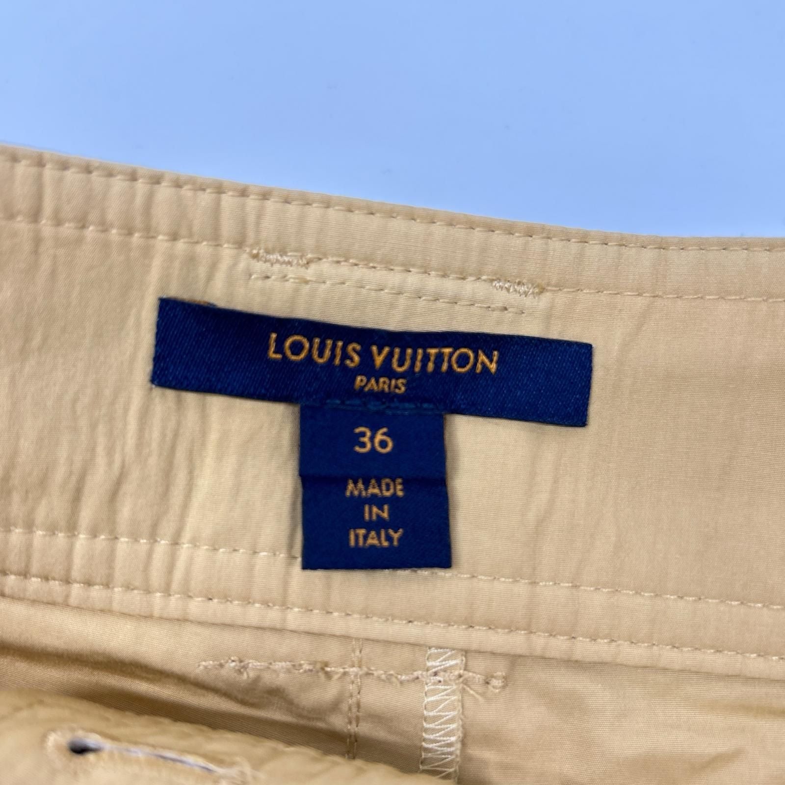 Louis Vuitton Beige Monogram with Belt Pants 36 — view 3