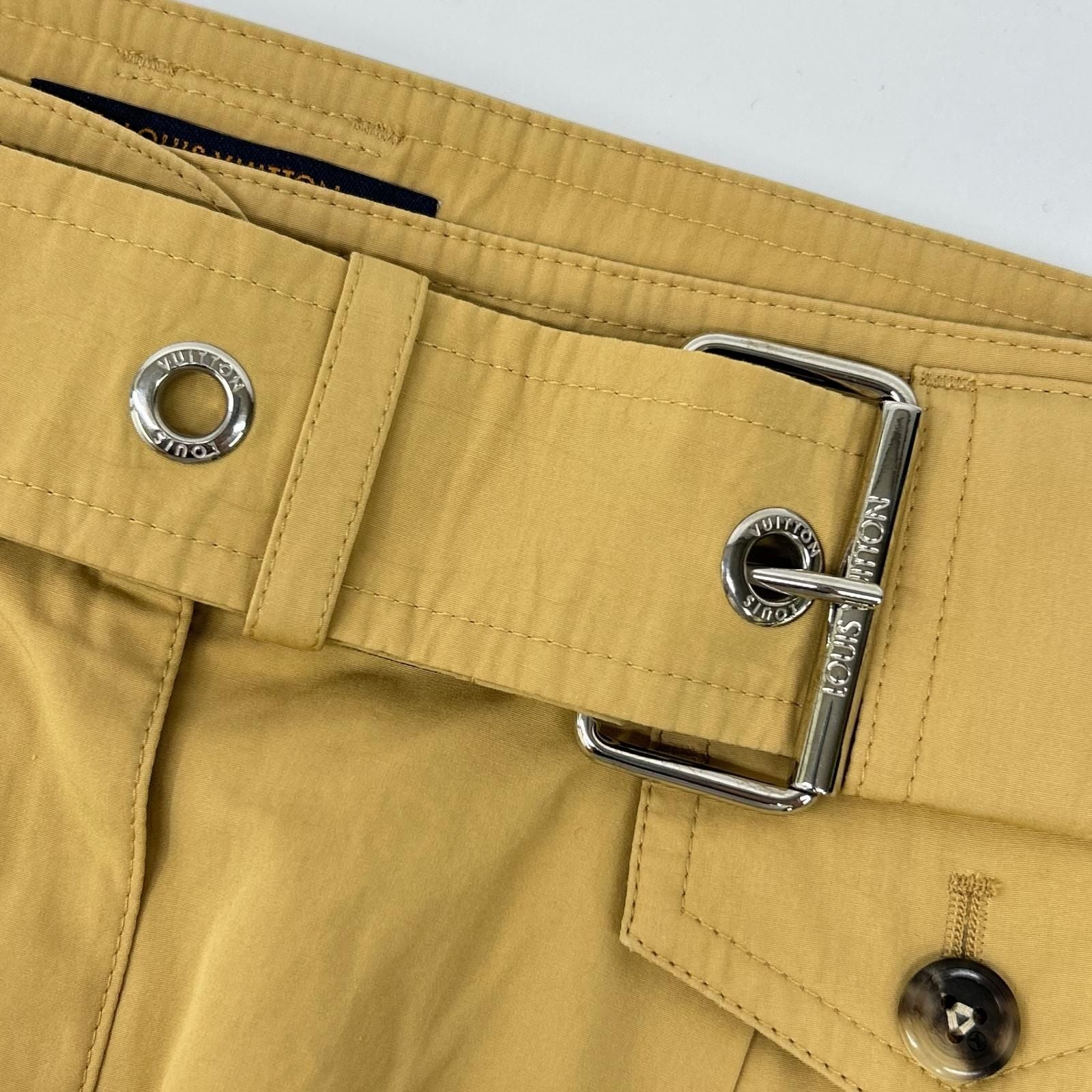 Louis Vuitton Beige Monogram with Belt Pants 36 — view 6