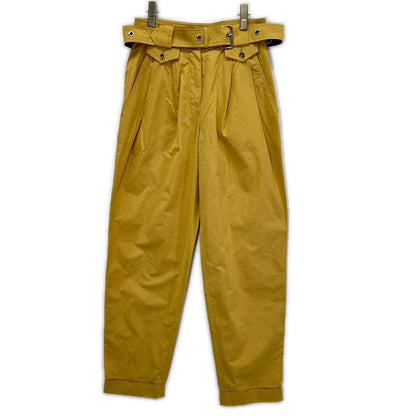 Louis Vuitton Beige Monogram with Belt Pants 36