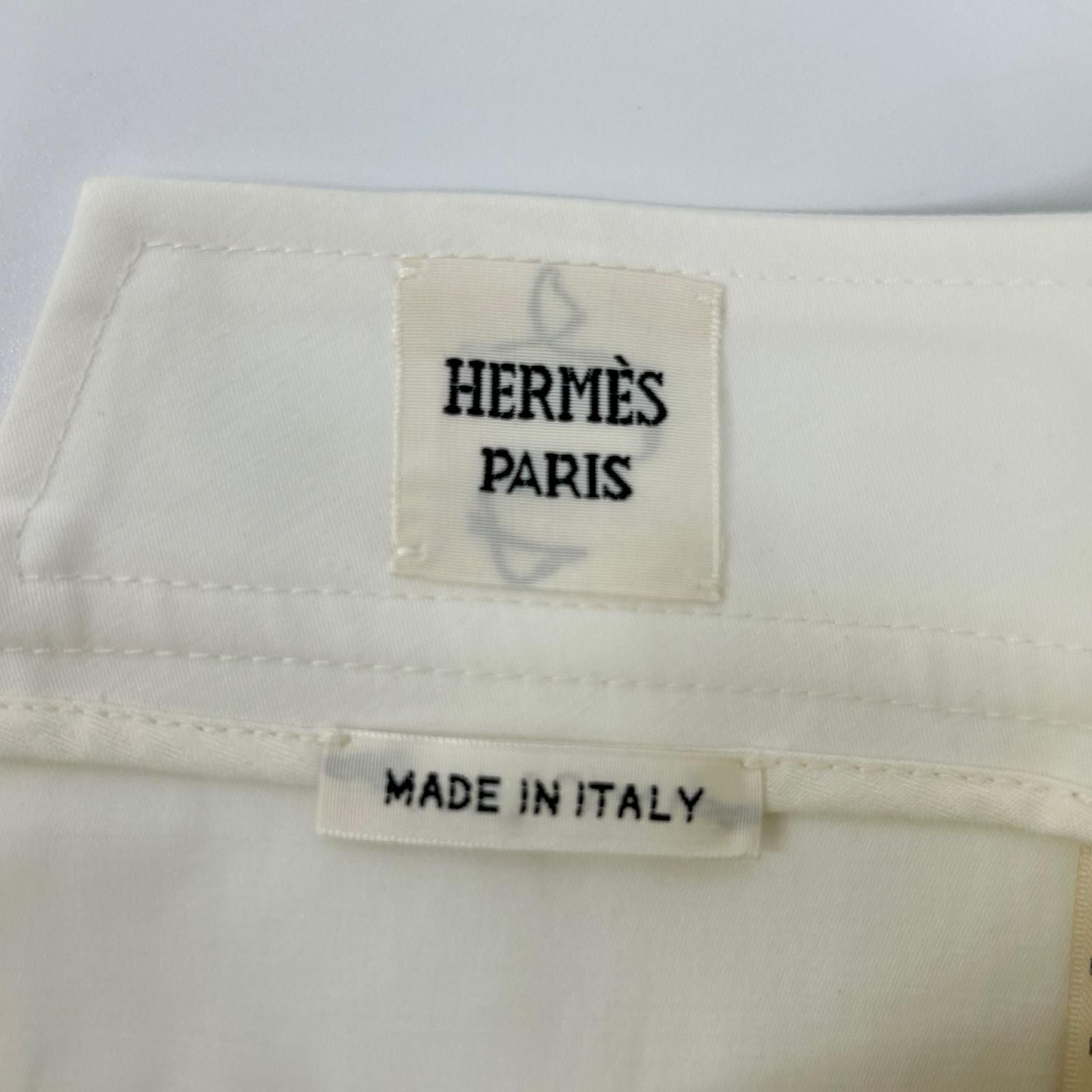 Hermes White Stitch Croppedpants 36 Jeans — view 3