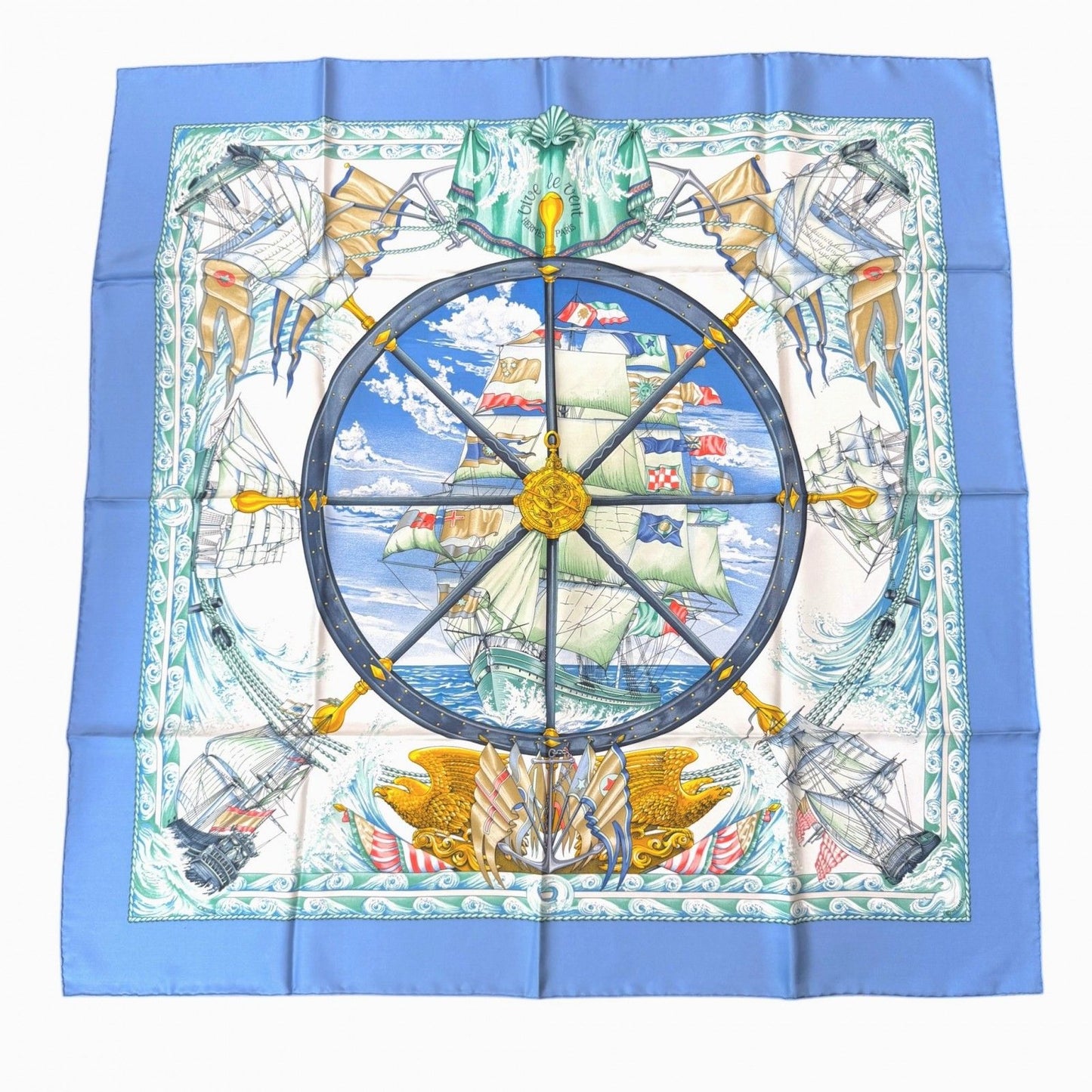 Hermes Carre 90 Vive le Vent Scarf
