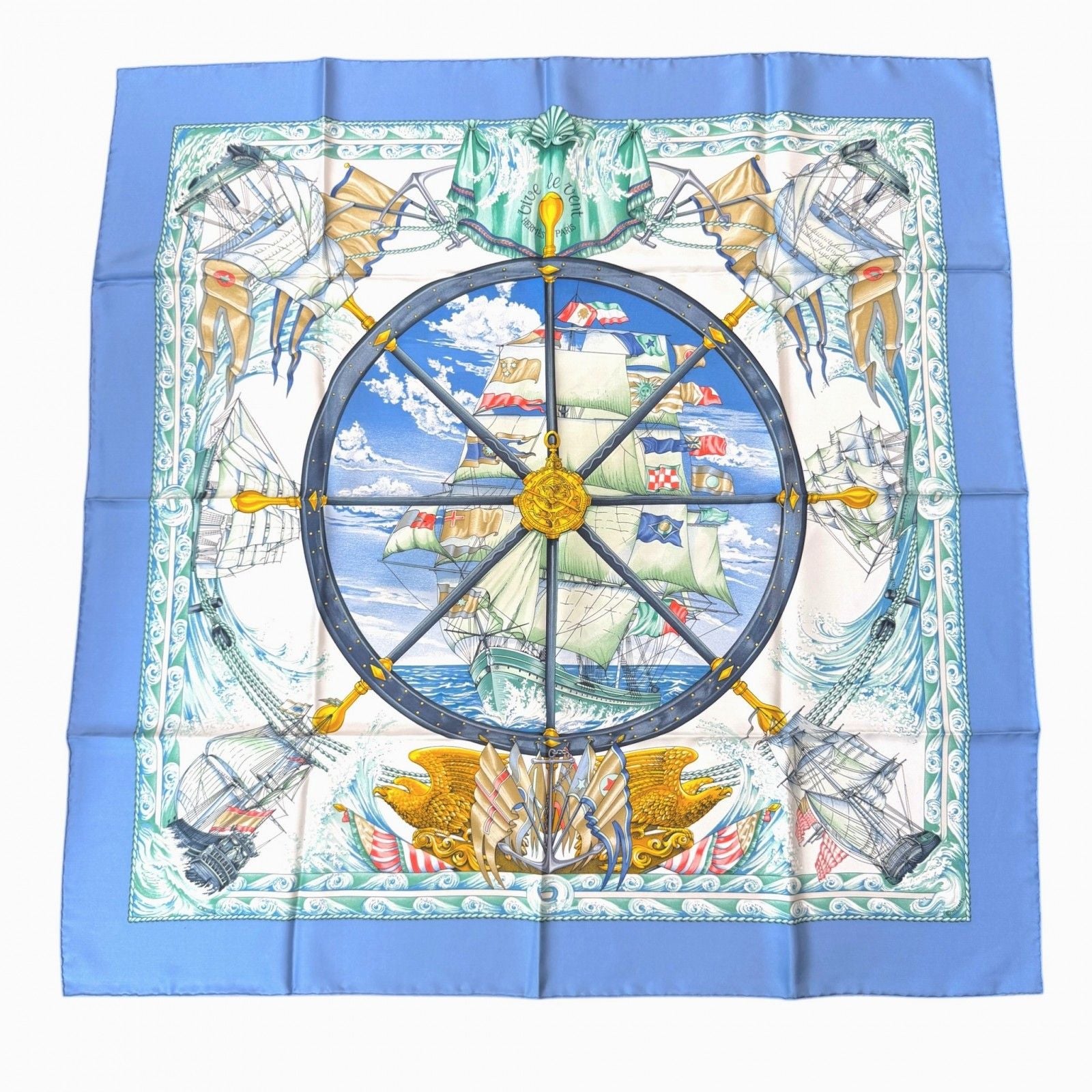 Hermes Carre 90 Vive le Vent Scarf