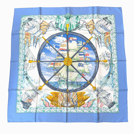 Hermes Carre 90 Vive le Vent Scarf
