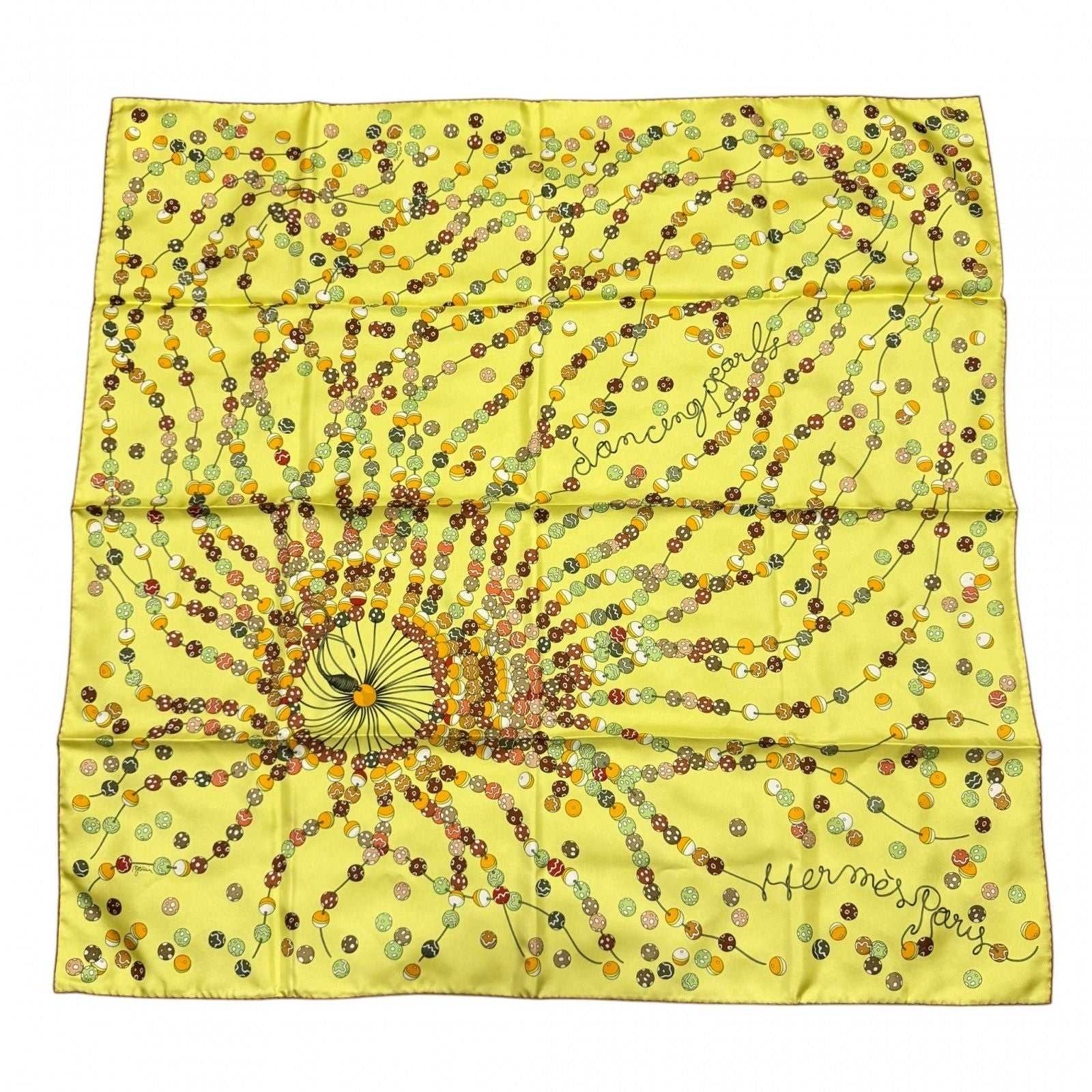Hermes Carre 90 Dancing Pearl Zu Pearls Scarf