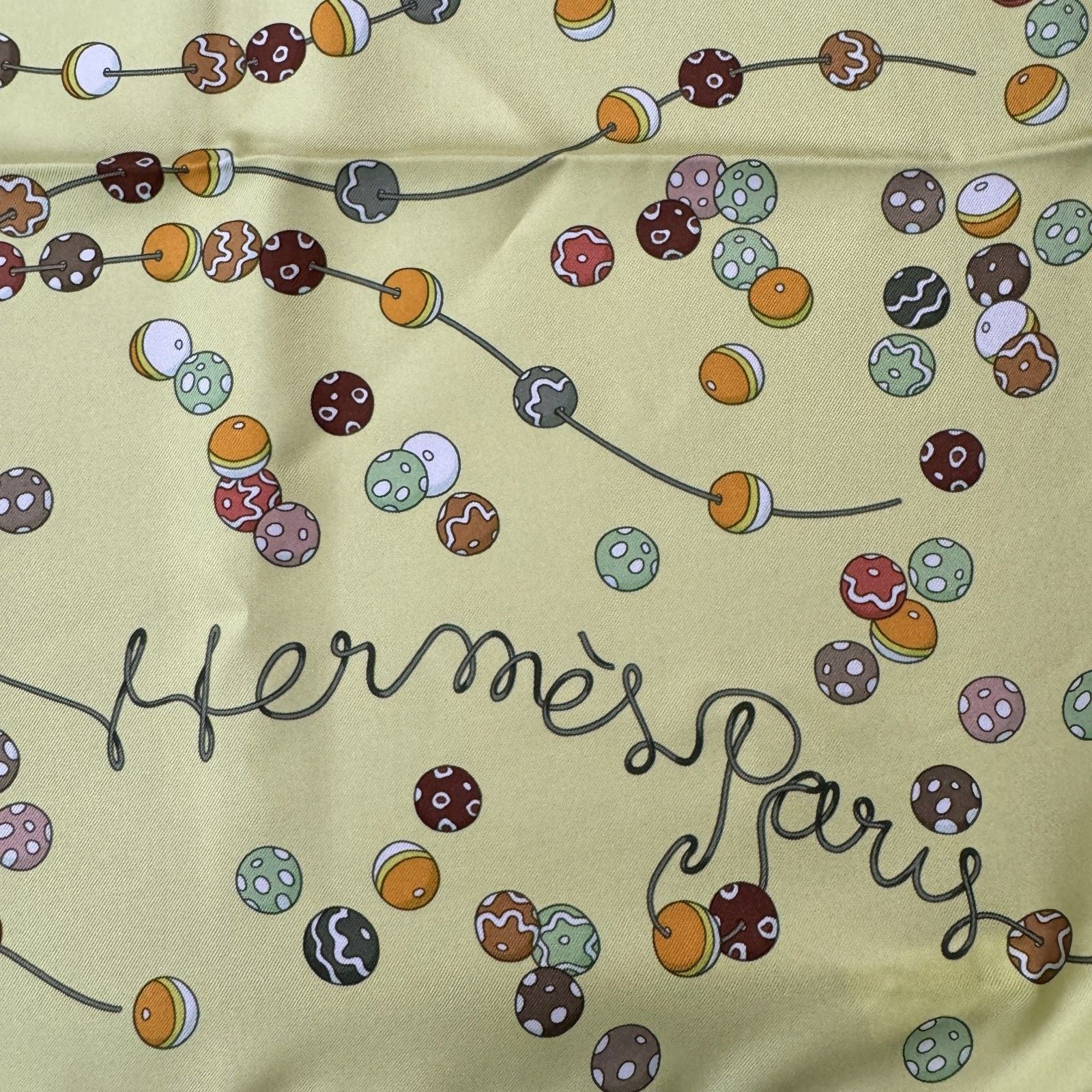 Hermes Carre 90 Dancing Pearl Zu Pearls Scarf — view 3