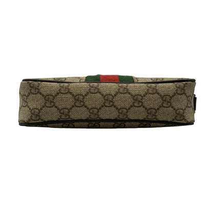 Gucci Shoulder Bag GG Plus Supreme Sherry Dark Brown Red Multi Leather — view 5