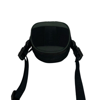 Chanel CC Logo Canvas Mesh Shoulder Bag Pochette Black Green — view 4