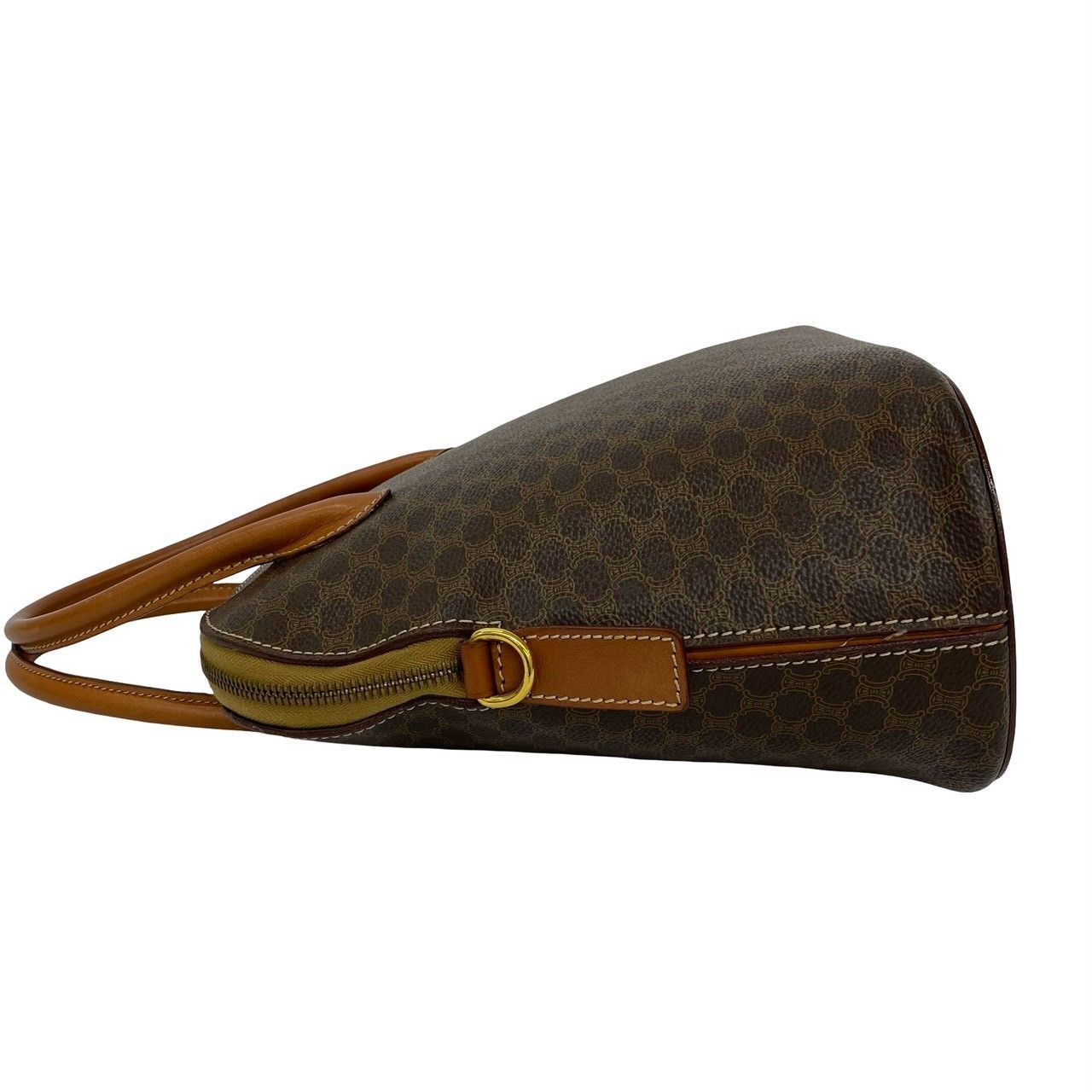 Celine Vintage Macadamia Brazon Leather 2-Way Shoulder Bag Brown — view 5