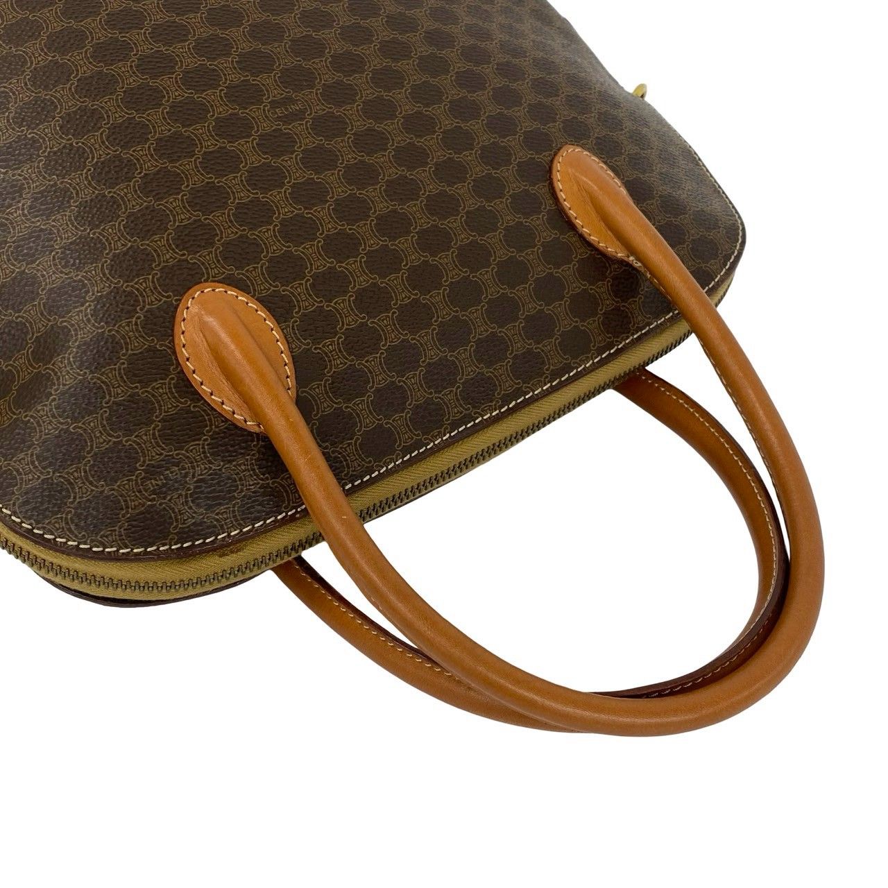 Celine Vintage Macadamia Brazon Leather 2-Way Shoulder Bag Brown — view 4