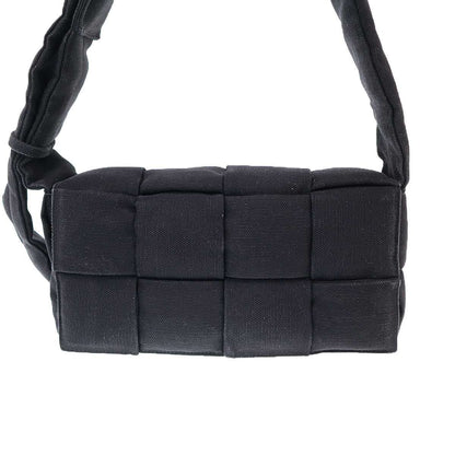 Bottega Veneta Padded Tech Cassette Canvas Intrecciato Shoulder Bag Black — view 2
