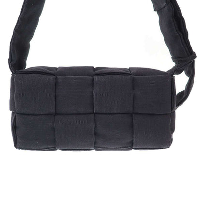 Bottega Veneta Padded Tech Cassette Canvas Intrecciato Shoulder Bag Black — view 3