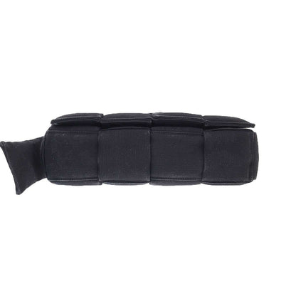 Bottega Veneta Padded Tech Cassette Canvas Intrecciato Shoulder Bag Black — view 5
