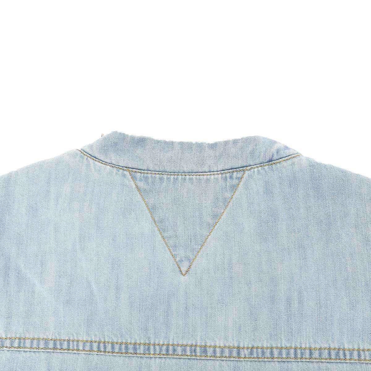 Bottega Veneta Neck Denim T-Shirt Indigo Blue XS — view 5