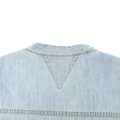 Bottega Veneta Neck Denim T-Shirt Indigo Blue XS — view 5
