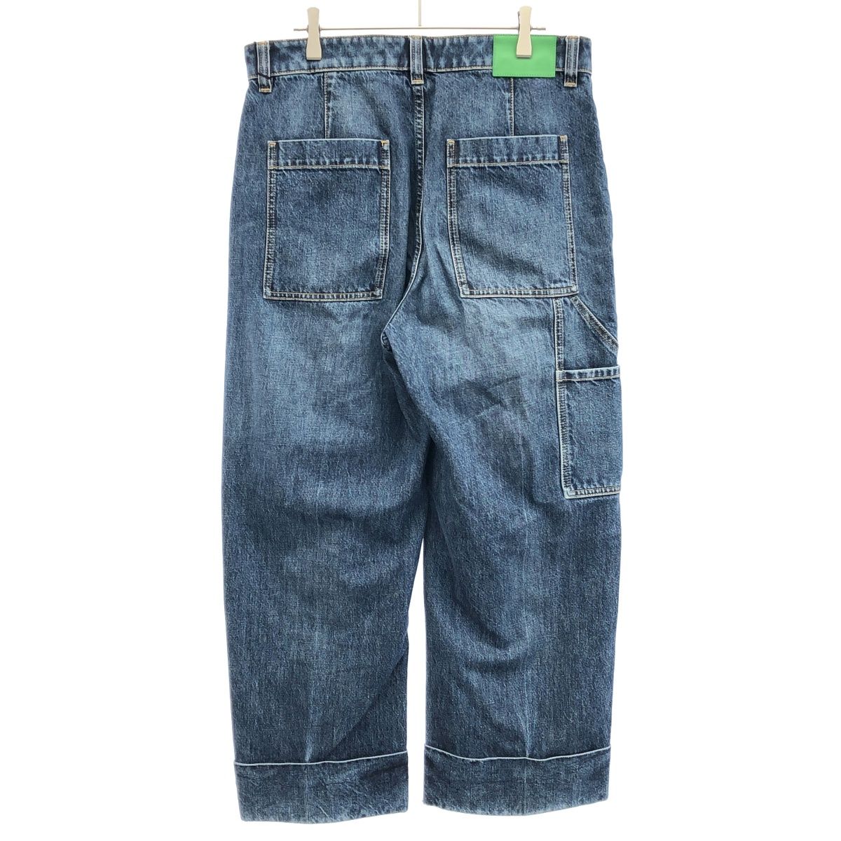 Bottega Veneta Cotton Wide Leg Denim Pants Indigo Blue 40 — view 2