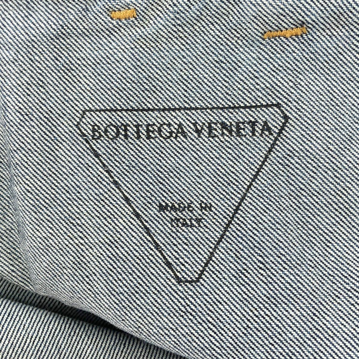 Bottega Veneta Cotton Wide Leg Denim Pants Indigo Blue 40 — view 3