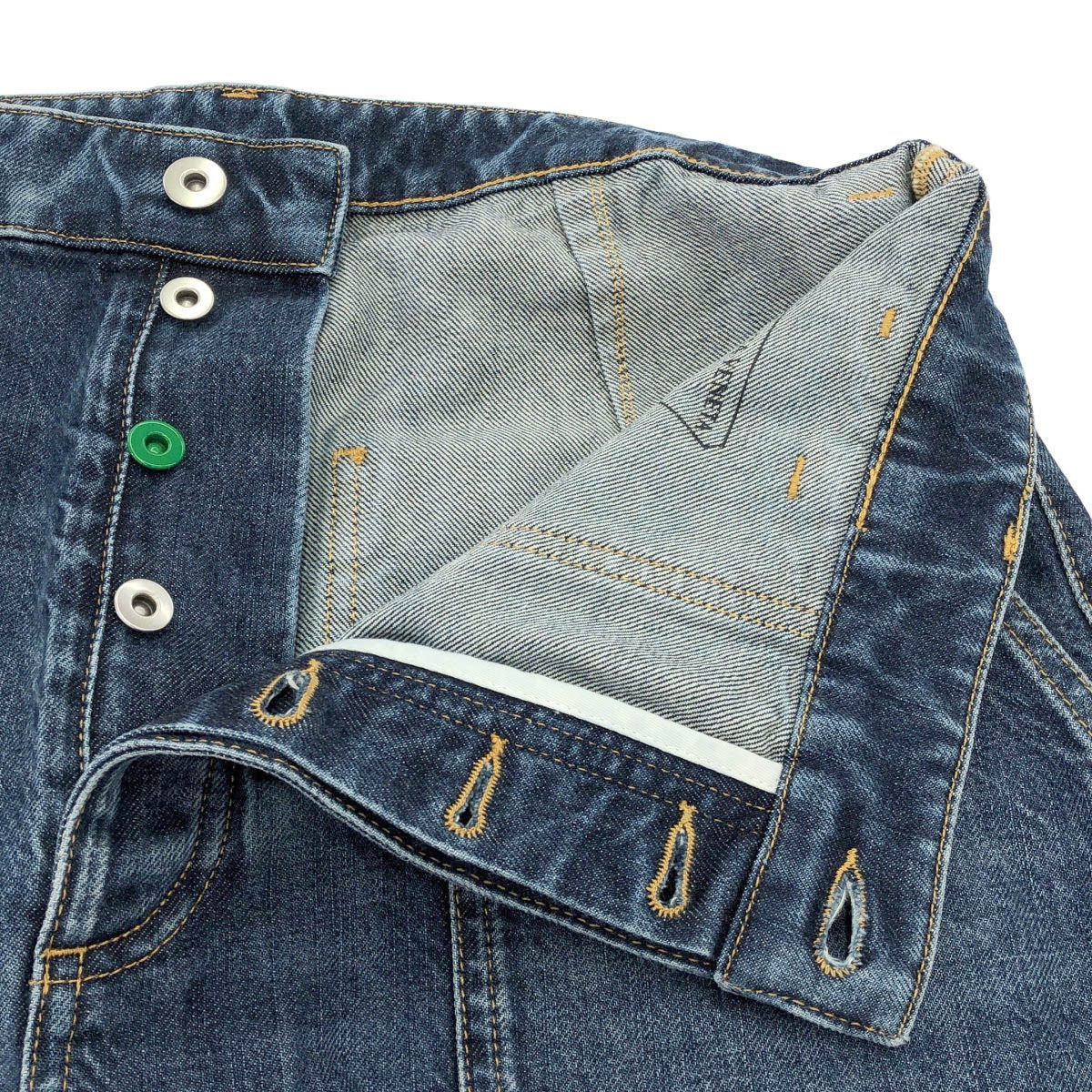 Bottega Veneta Cotton Wide Leg Denim Pants Indigo Blue 40 — view 4