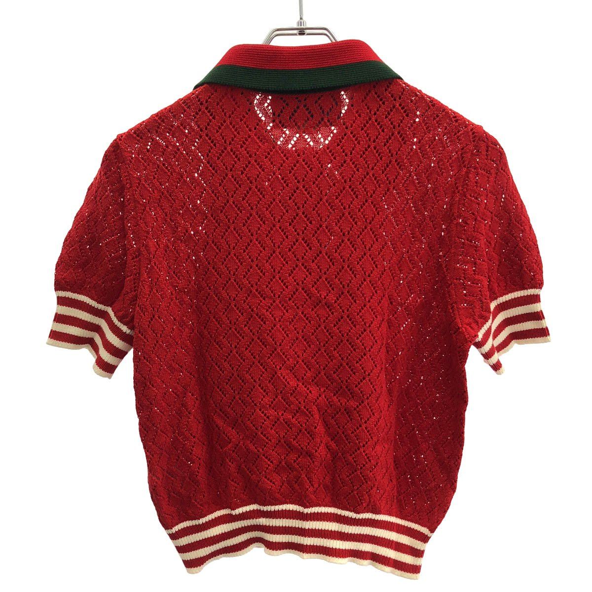 Gucci Adidas Short Sleeve Knit Polo Shirt — view 2