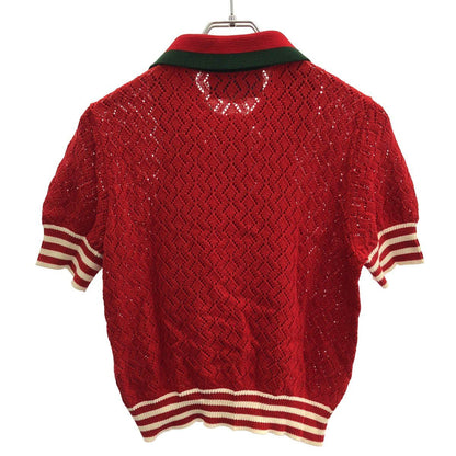 Gucci Adidas Short Sleeve Knit Polo Shirt — view 2