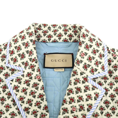 Gucci Liberty Print Linen Jacket White 46 — view 4