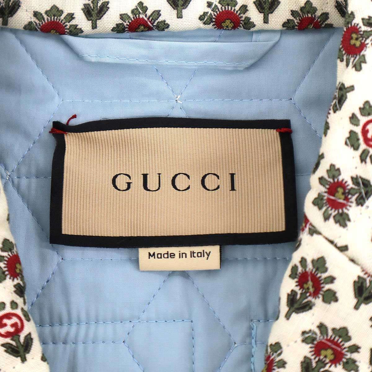Gucci Liberty Print Linen Jacket White 46 — view 3