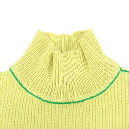 Bottega Veneta Cashmere Mock Neck Knit Sweater Yellow — view 4