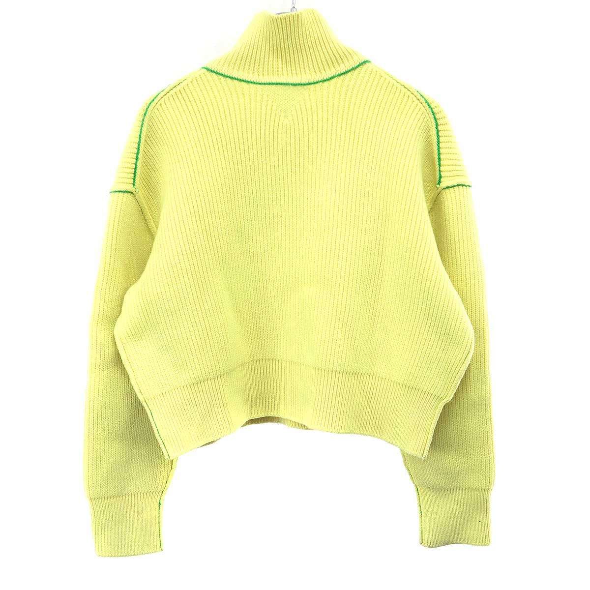 Bottega Veneta Cashmere Mock Neck Knit Sweater Yellow — view 2