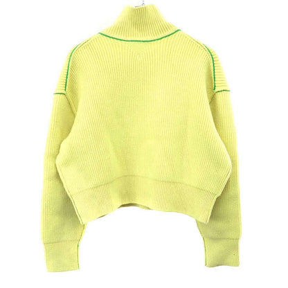 Bottega Veneta Cashmere Mock Neck Knit Sweater Yellow — view 2