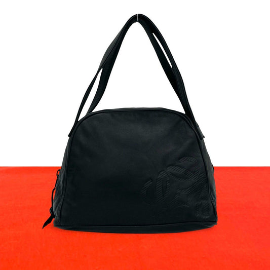 Loewe Vintage Anagram Logo Nappa Leather Mini Boston Bag Black