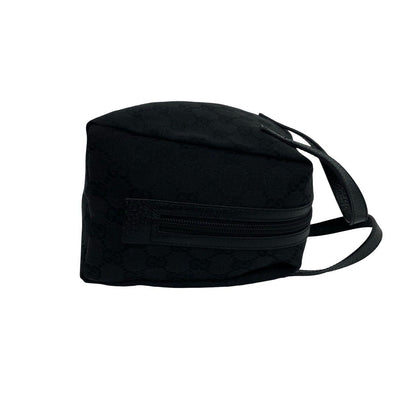 Gucci GG Canvas Handle Leather Mini Boston Bag Tote Black — view 6