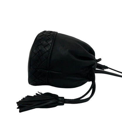 Bottega Veneta Vintage Intrecht Leather Tassel Drawstring Mini Shoulder — view 6