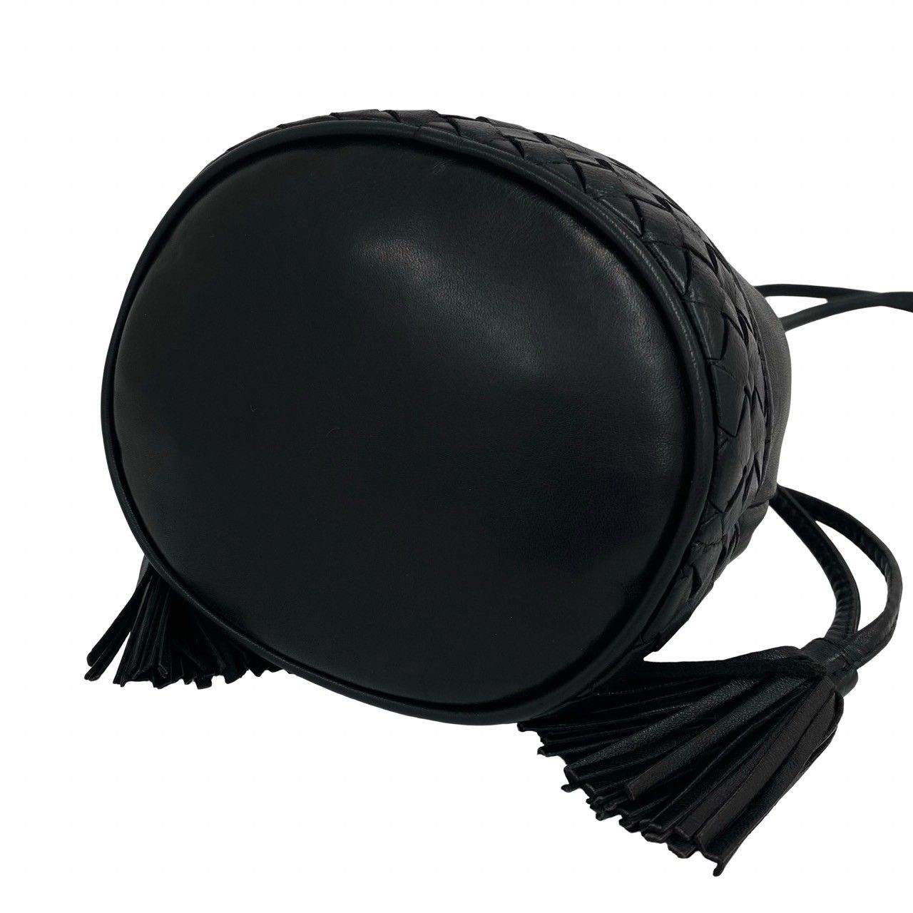Bottega Veneta Vintage Intrecht Leather Tassel Drawstring Mini Shoulder — view 8