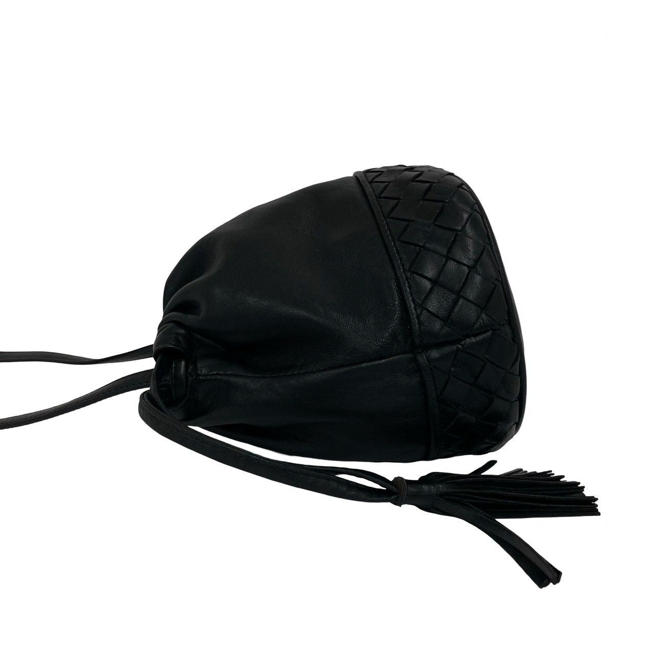 Bottega Veneta Vintage Intrecht Leather Tassel Drawstring Mini Shoulder — view 5