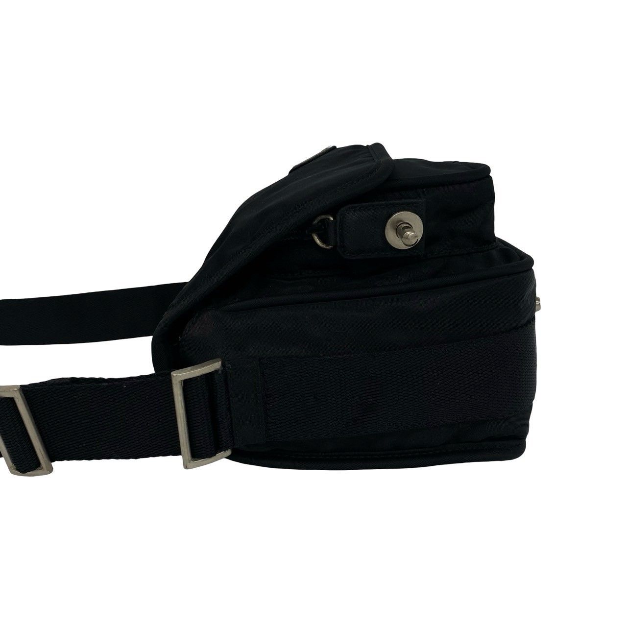 Prada Tessuto Nylon Shoulder Bag Pochette Sakosh Black — view 5