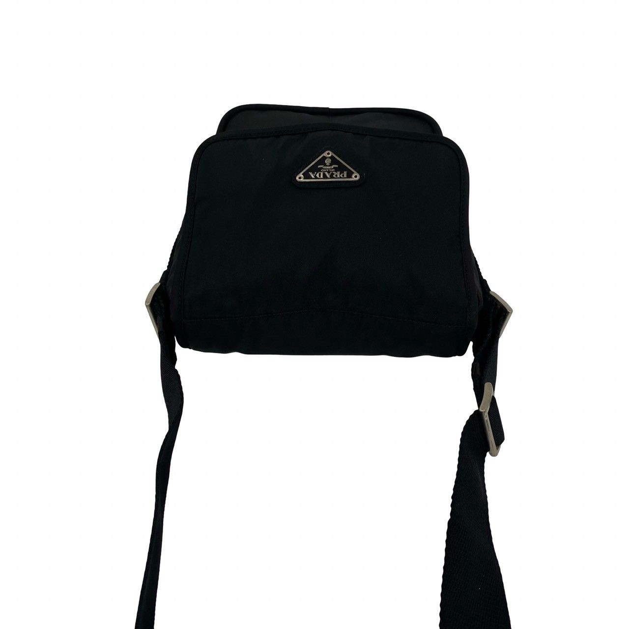 Prada Tessuto Nylon Shoulder Bag Pochette Sakosh Black — view 4