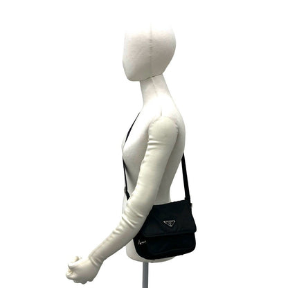 Prada Tessuto Nylon Shoulder Bag Pochette Sakosh Black — view 2
