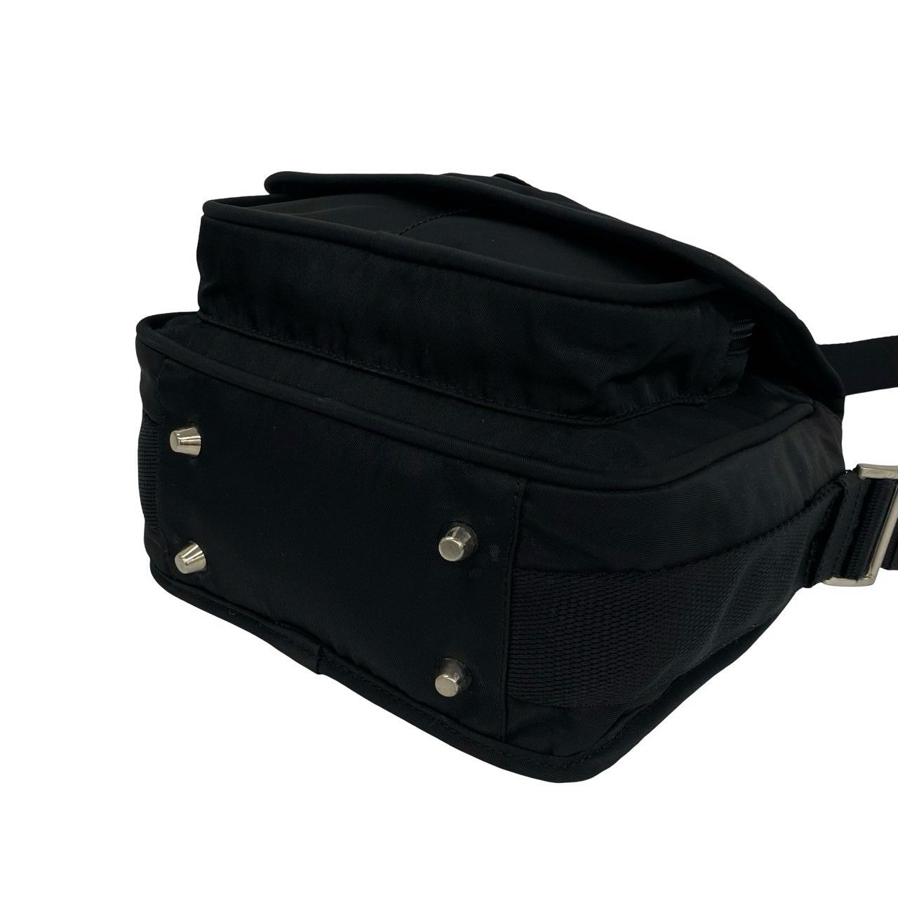 Prada Tessuto Nylon Shoulder Bag Pochette Sakosh Black — view 8