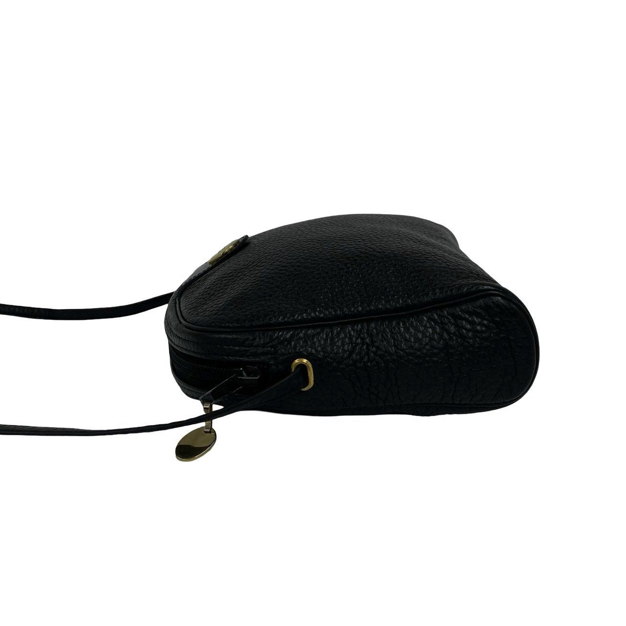 Dior Vintage CD Logo Leather Mini Shoulder Bag Pochette Black — view 5