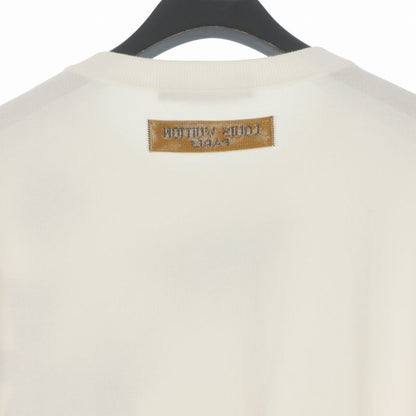 Louis Vuitton Monogram Comics Intarsia Knit Short Sleeve XL White Sweater — view 5
