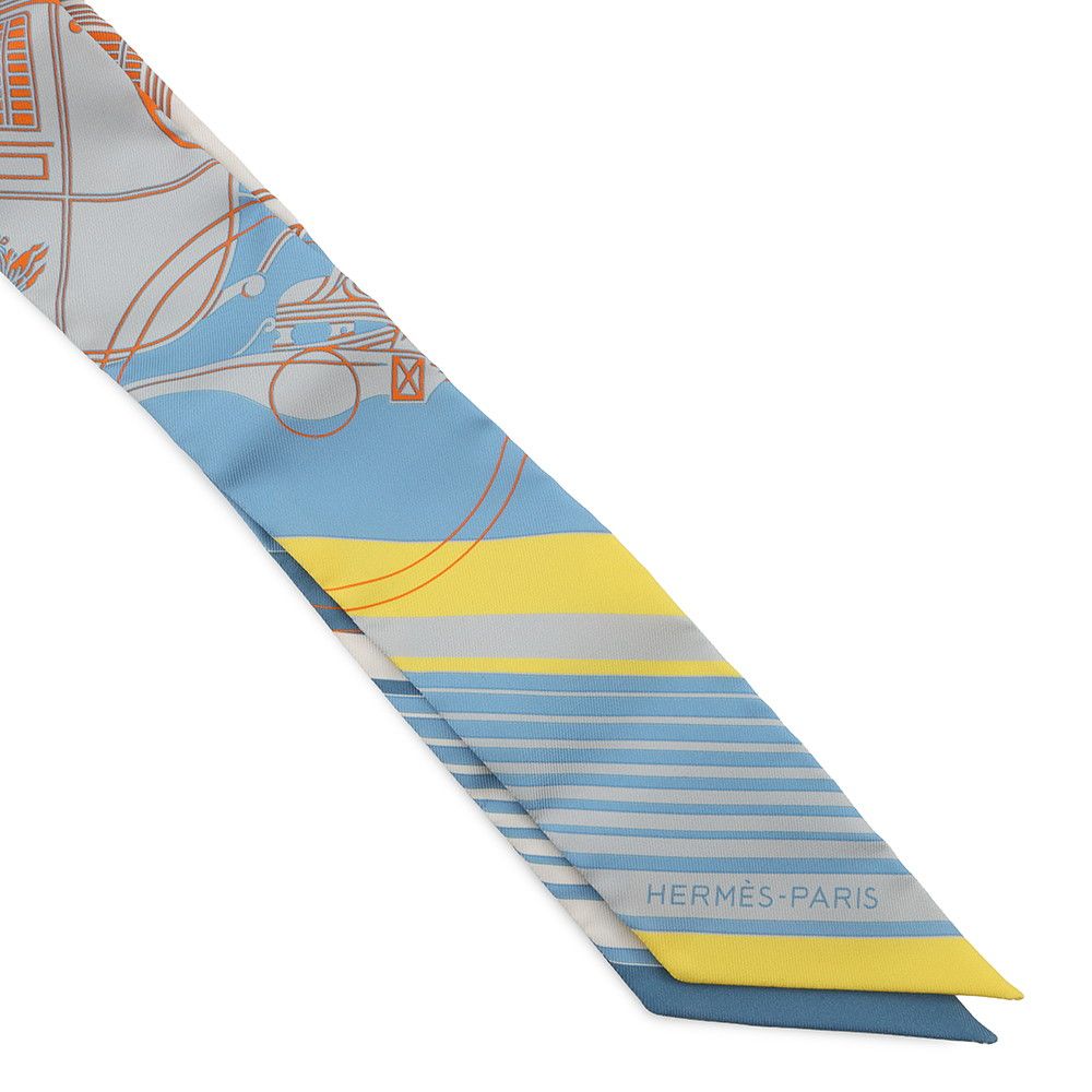 Hermes Scarf Twilly Exlibris Ex Libris Silk Twill — view 4