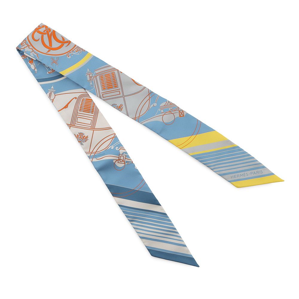 Hermes Scarf Twilly Exlibris Ex Libris Silk Twill — view 3